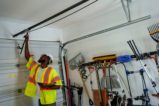 Professional Garage Door technician working in Newington Forest, VA